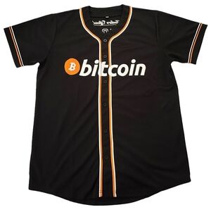 Hodlers official Black white gold team Bitcoin satoshi Baseball Jersey L